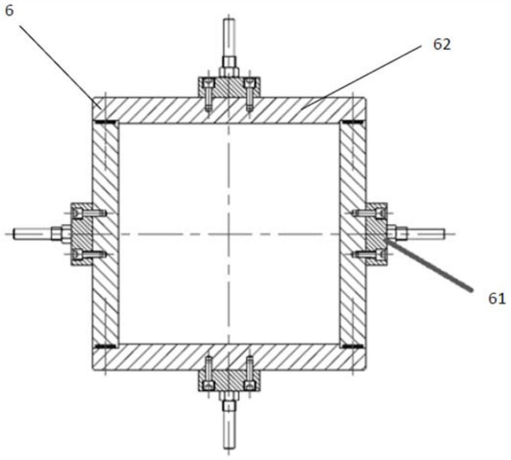 Thermal test device and centering method for control rod driving wire