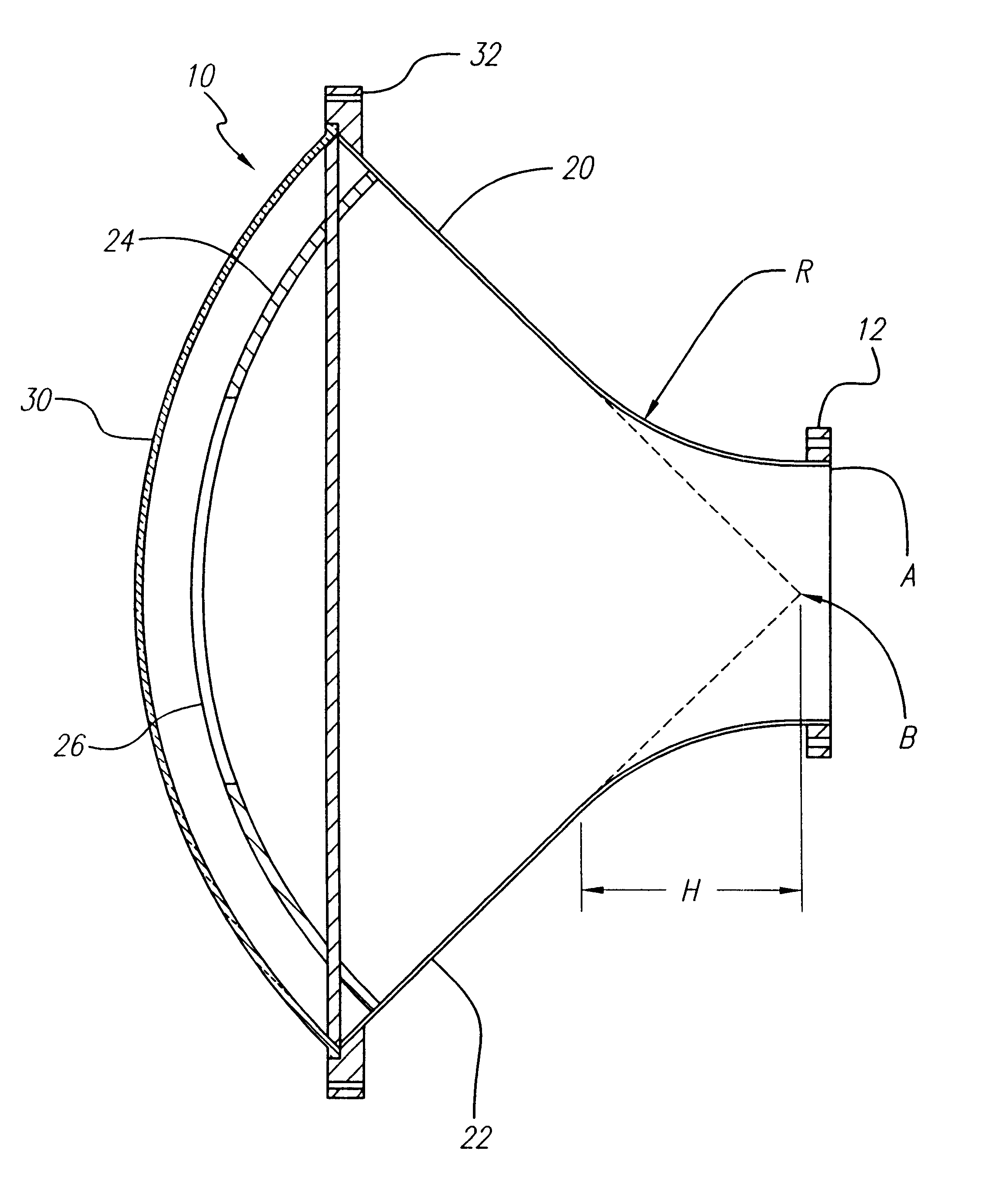 Dual-window high-power conical horn antenna