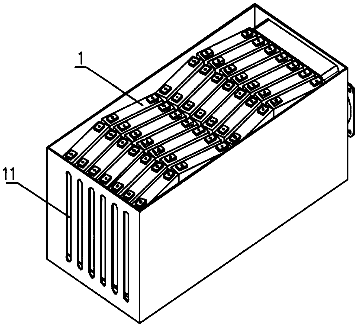 Mixed heat dissipation device for lithium battery pack