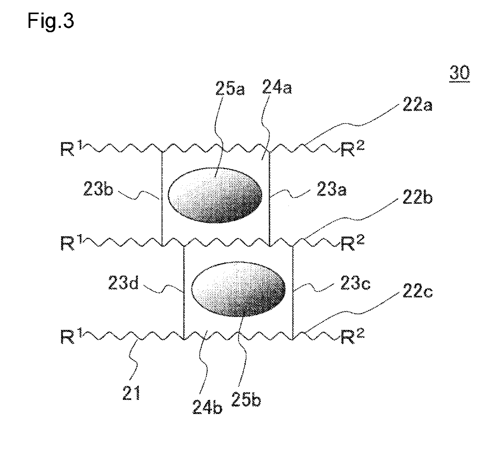 Powdery three-dimensionally crosslinked clathrate particle, process of producing same, dispersion, and resin composition