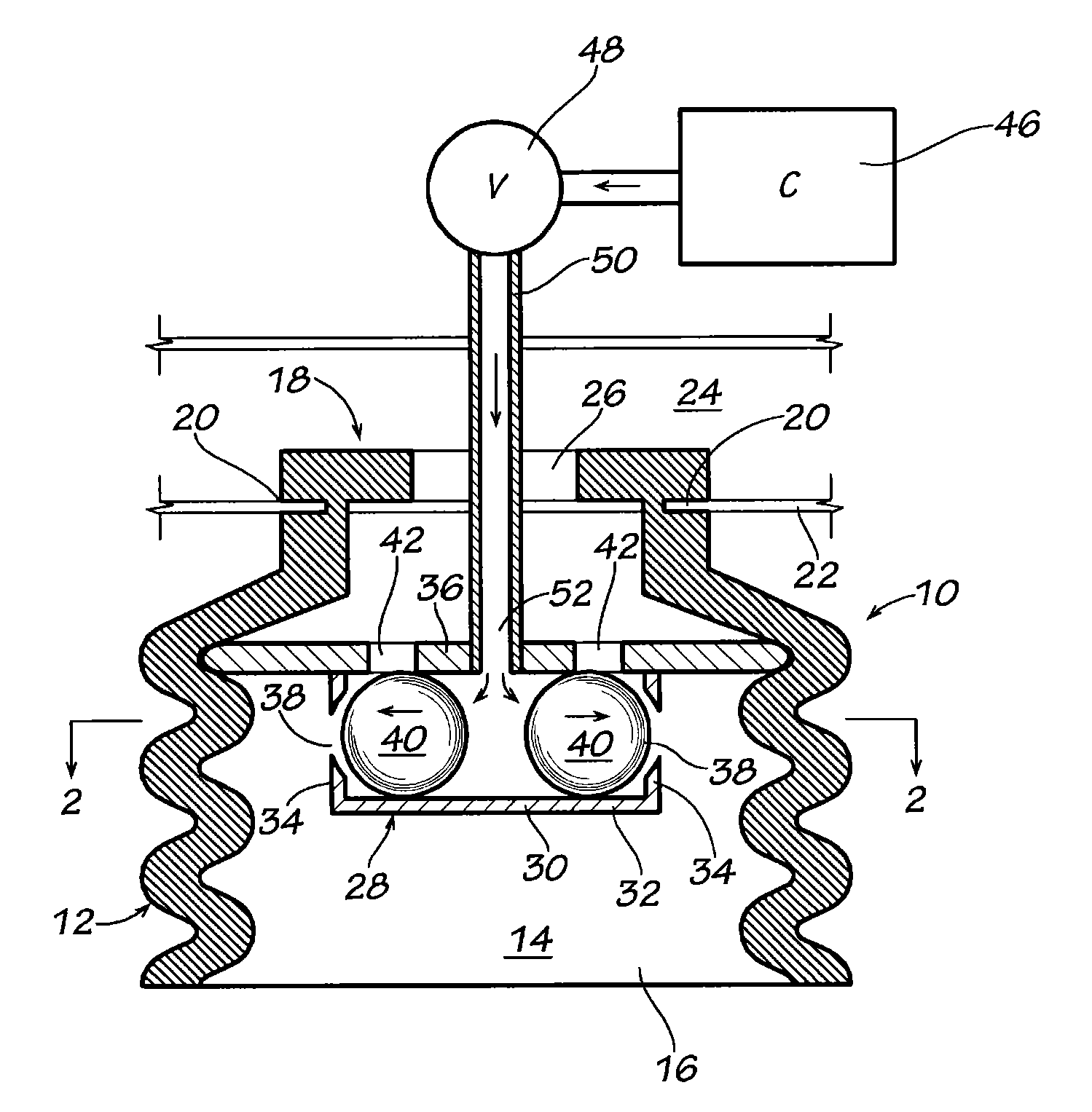 End Effector with Internal Valve