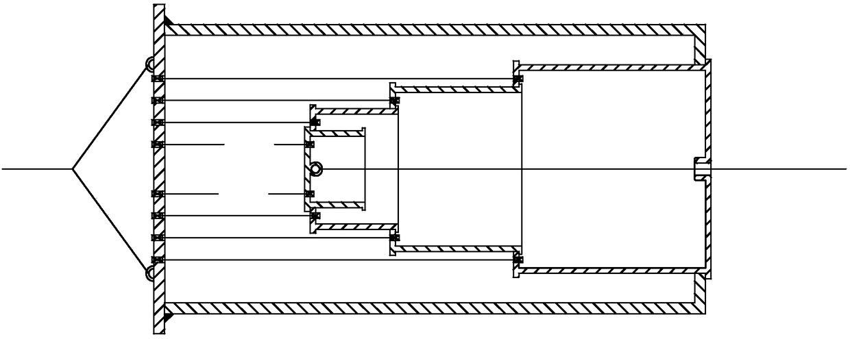 Tower type energy dissipation device for ship interception