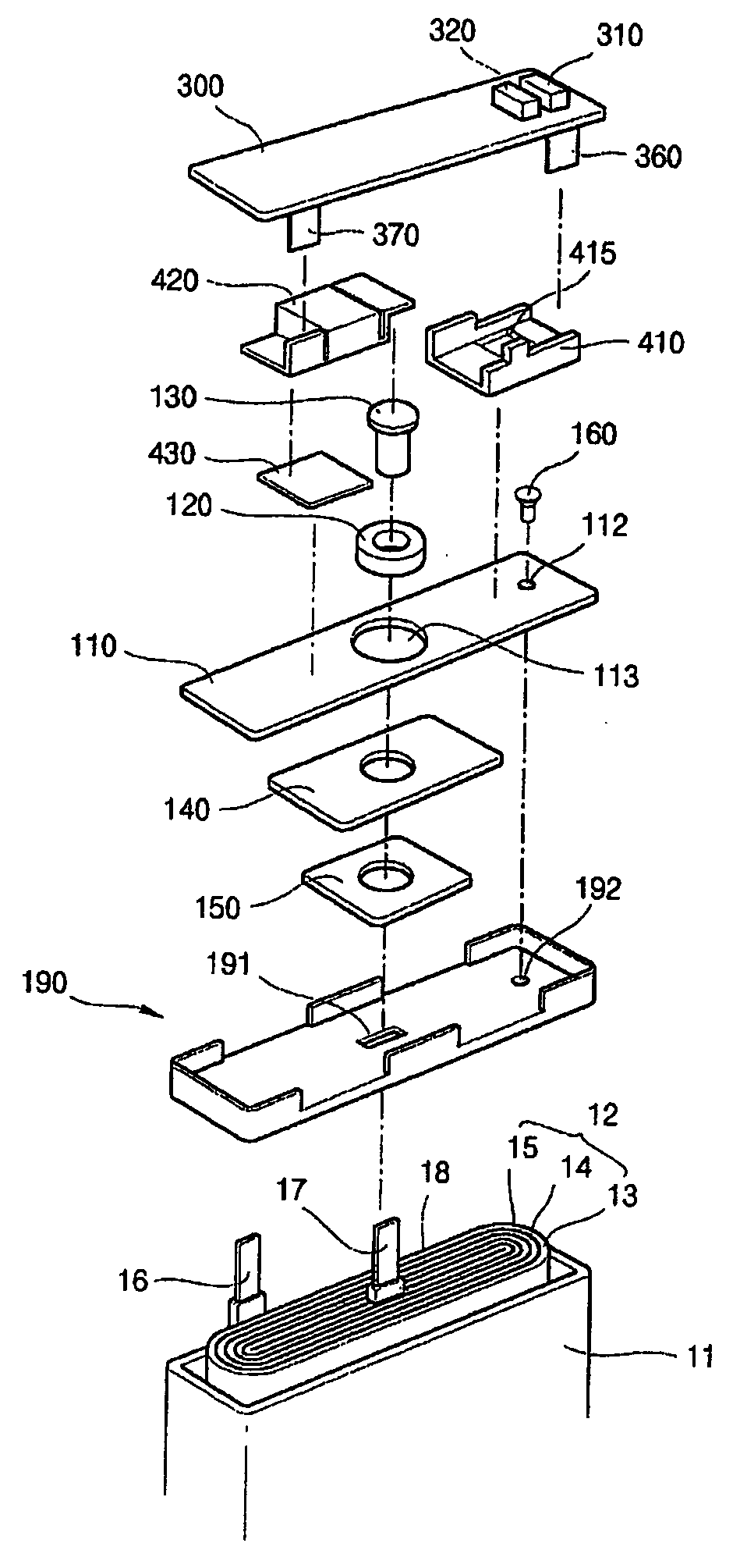 Secondary battery having lead plate attached thereto