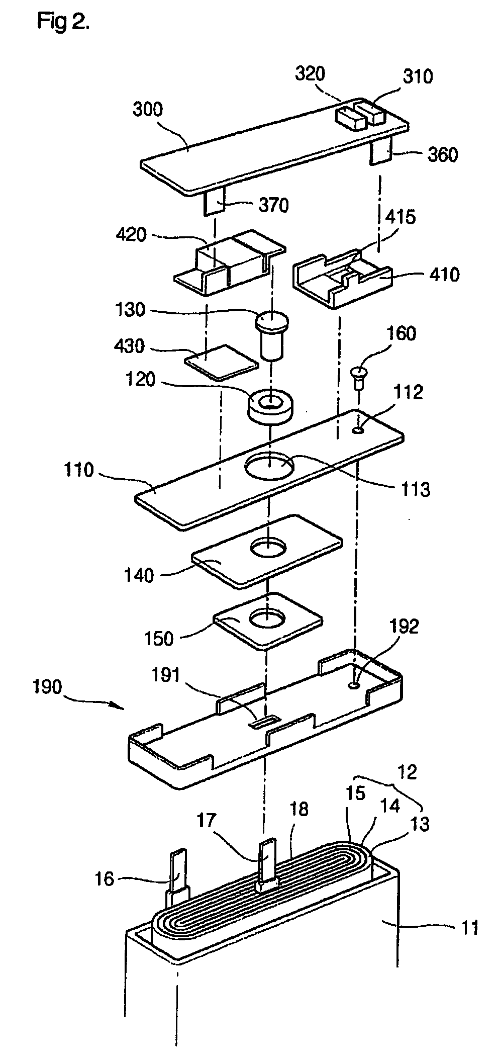 Secondary battery having lead plate attached thereto