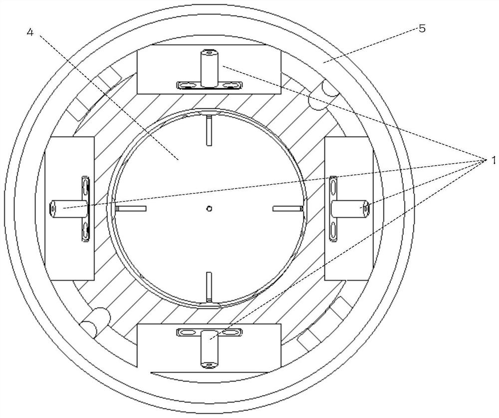 Rotationally and symmetrically arranged missile-borne high-gain backward radiation phase modulation array antenna