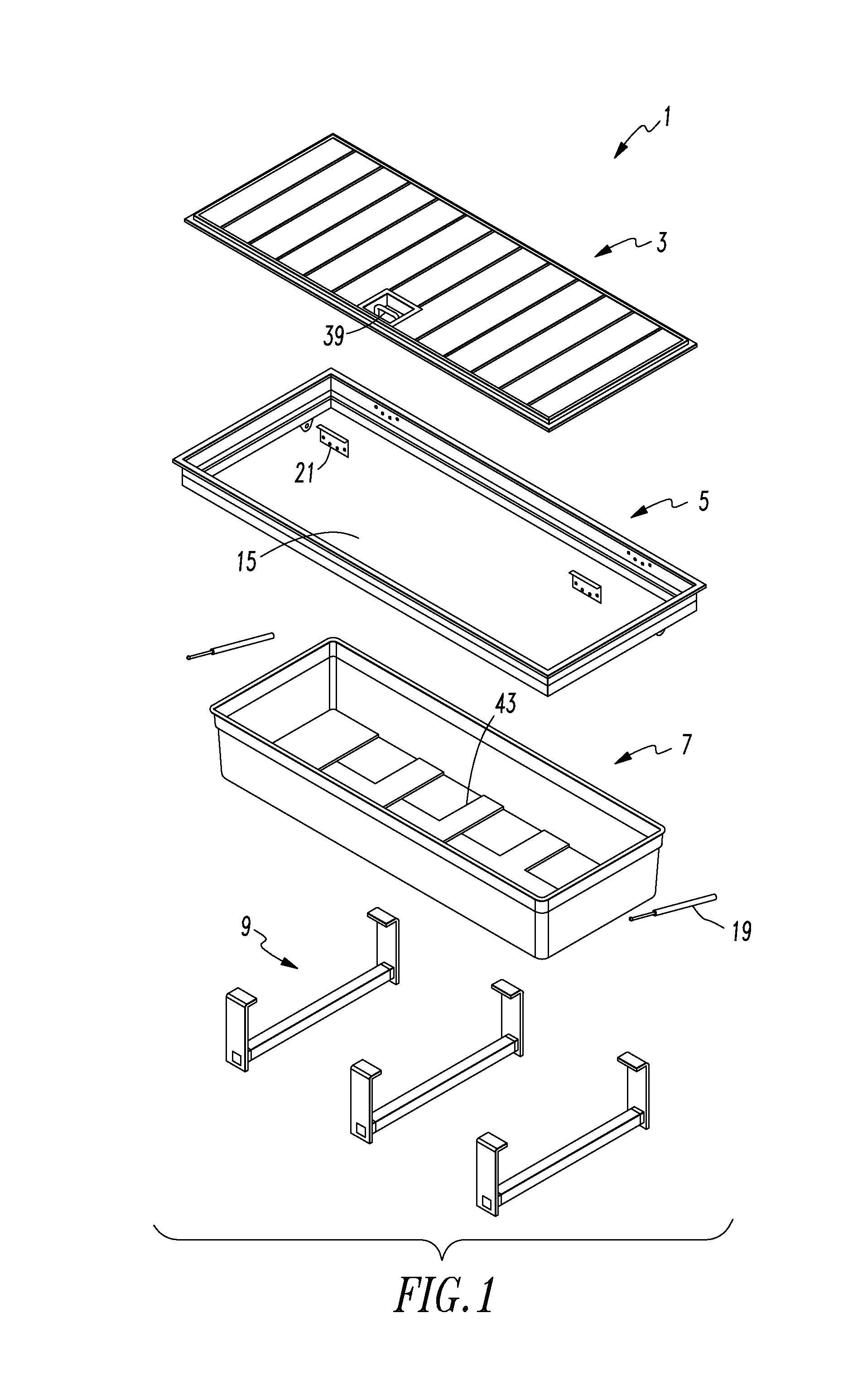 Deck storage bin system