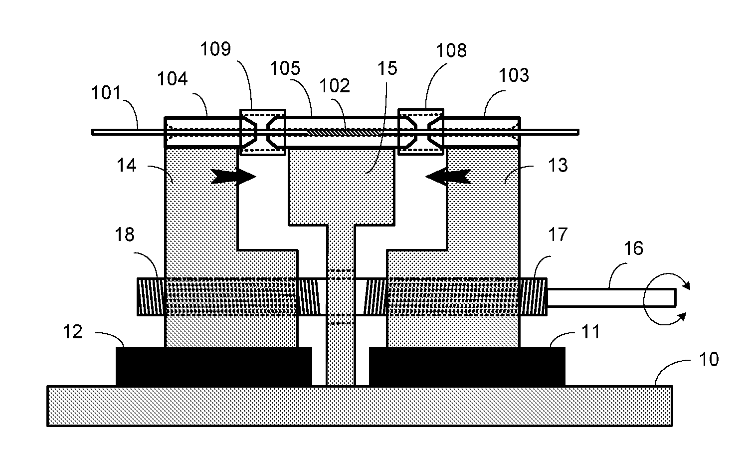 Double-Sided Compression-Tuned Fiber Bragg Grating