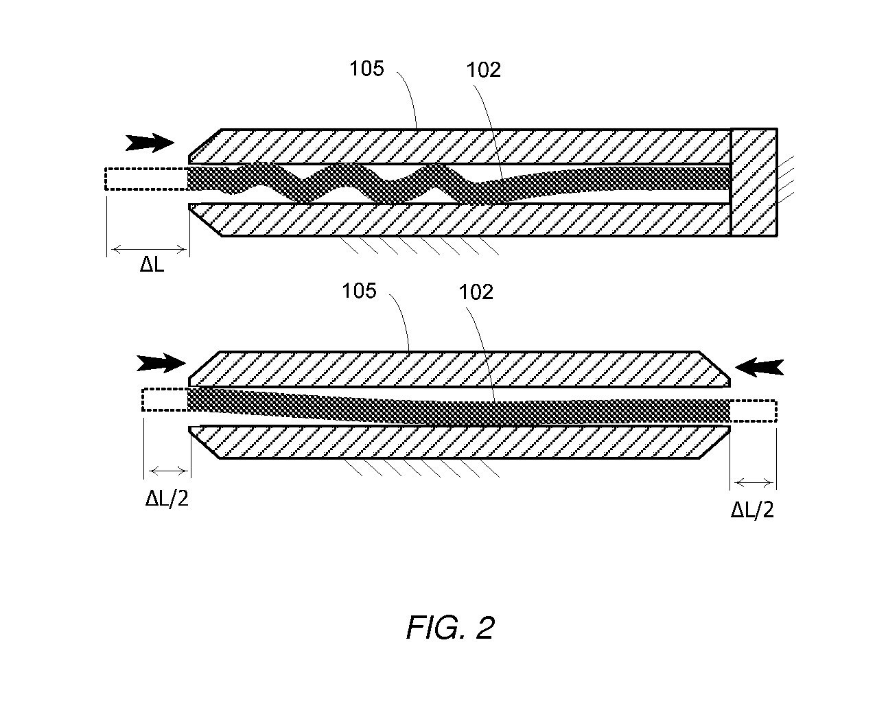 Double-Sided Compression-Tuned Fiber Bragg Grating