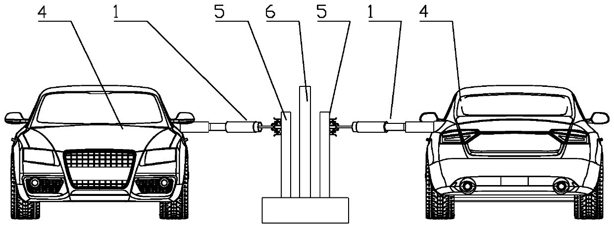 A rolling side brush charging device for electric vehicles with unlimited long-range endurance