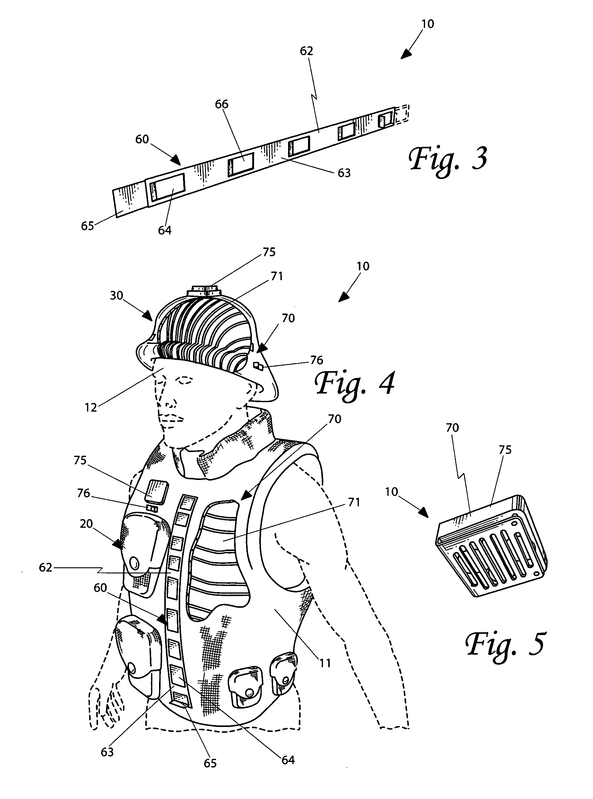 Combined clothing garment/air-cooling device and associated method