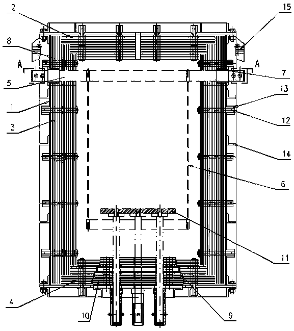 High-temperature vacuum furnace heating chamber