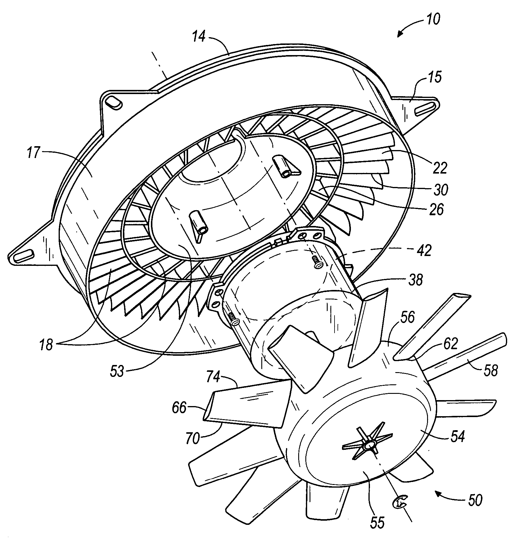 Fan assembly and method