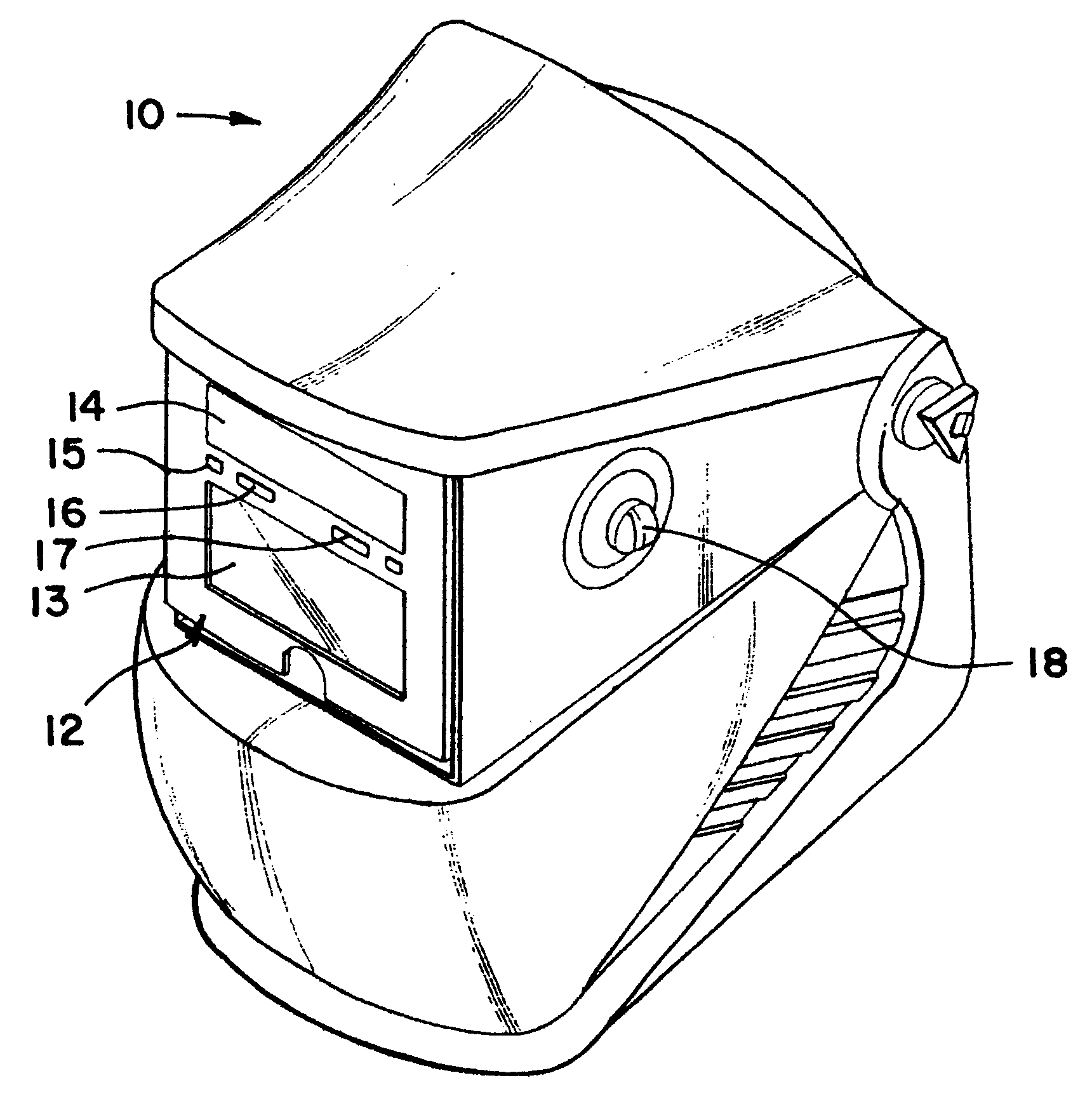 Glare shielding device of welding helmet and method of controlling the same