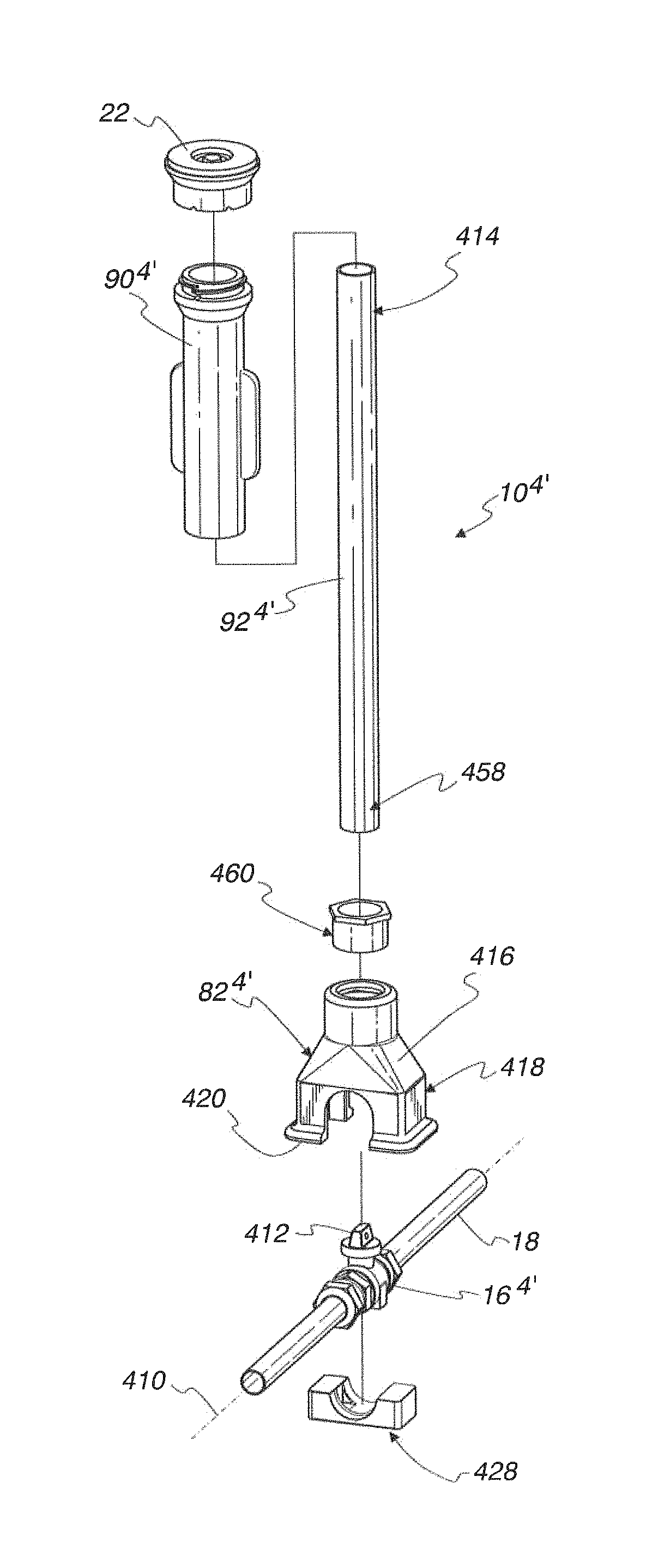 Valve access conduit assembly and method of installing the assembly