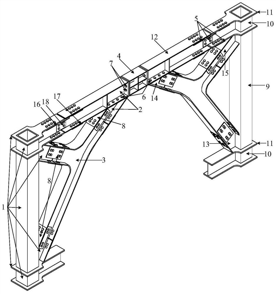 An Eccentric Bracing System of Restorable Functional Steel Frame with Large Clearance