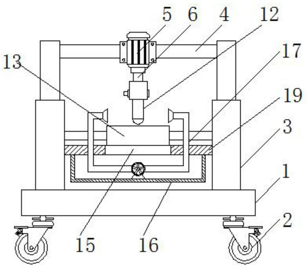 Punching device for flange production