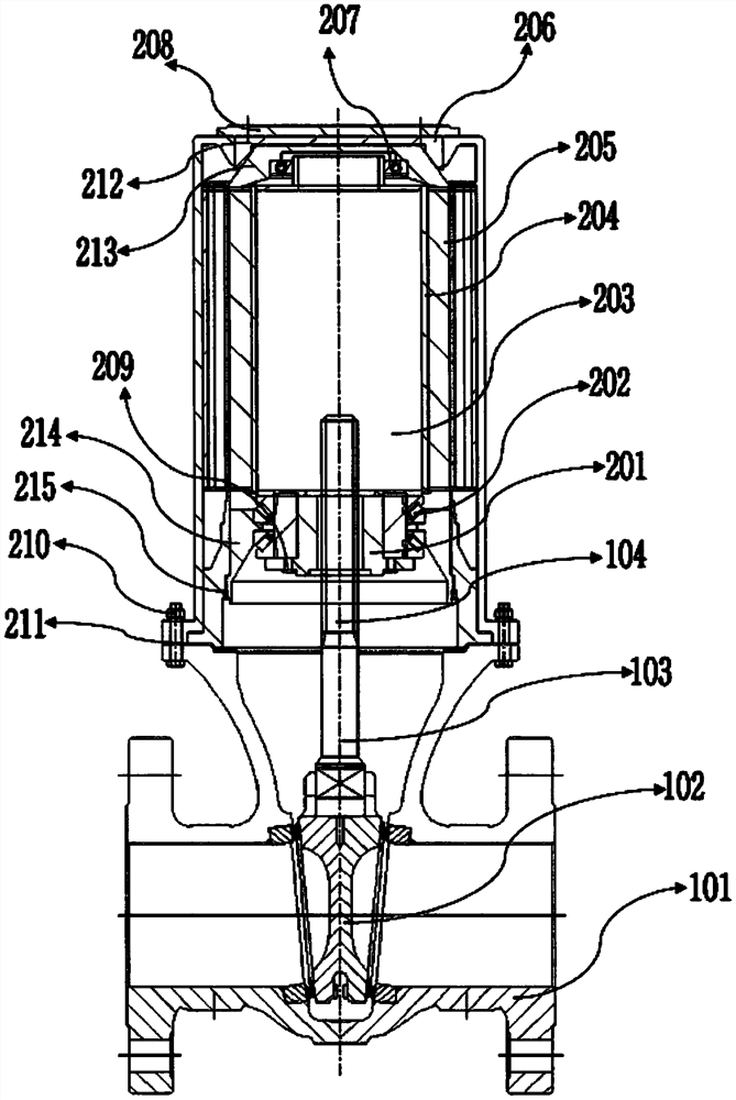 Totally-closed low-speed permanent magnet direct drive system for electric gate valve