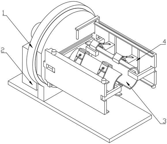 Semicircular steel pipe positioning and welding device for steel structure building