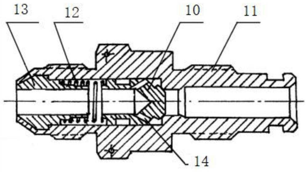 Cleaning device for non-decomposable one-way valve of airplane and cleaning method of cleaning device