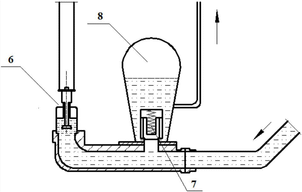 Water hammer shock wave pulsation heat exchange device applied to ship water waste heat recovery system