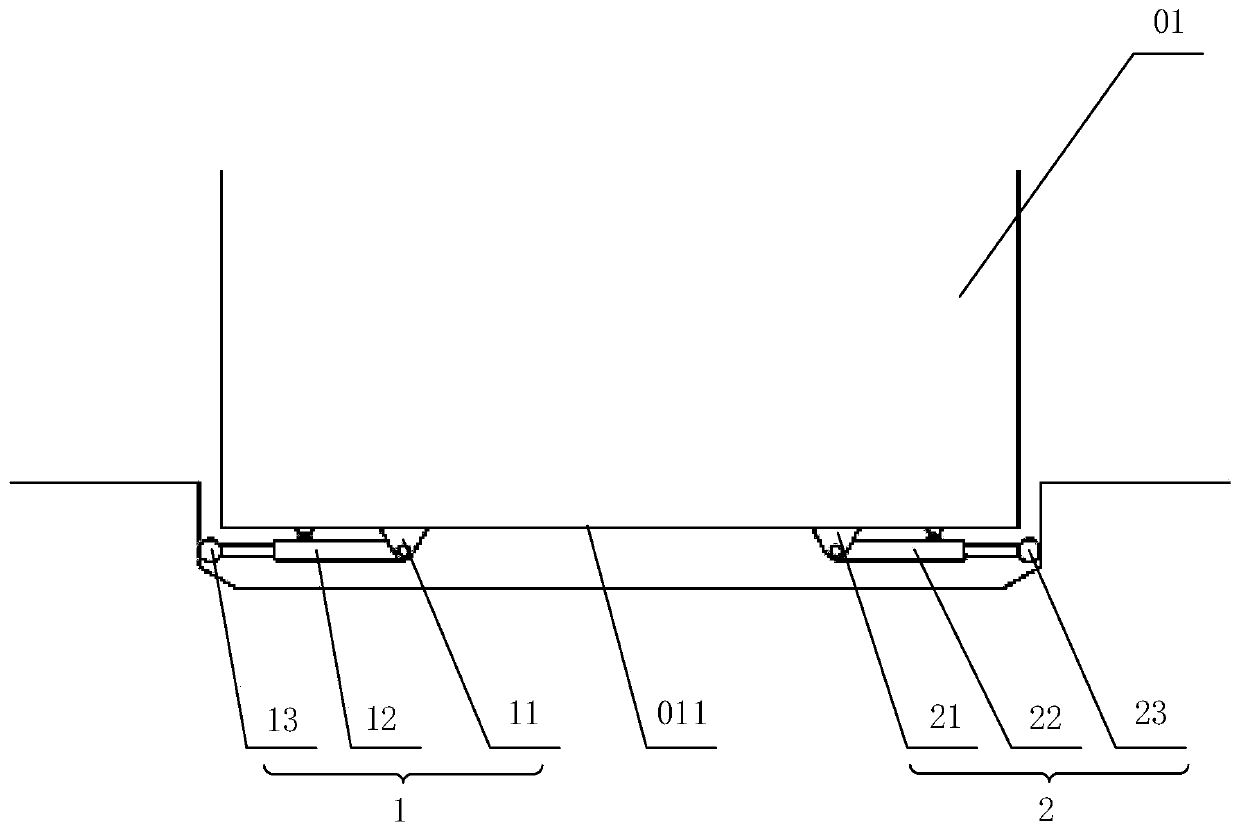 Suspended type monorail train and swinging stop device thereof