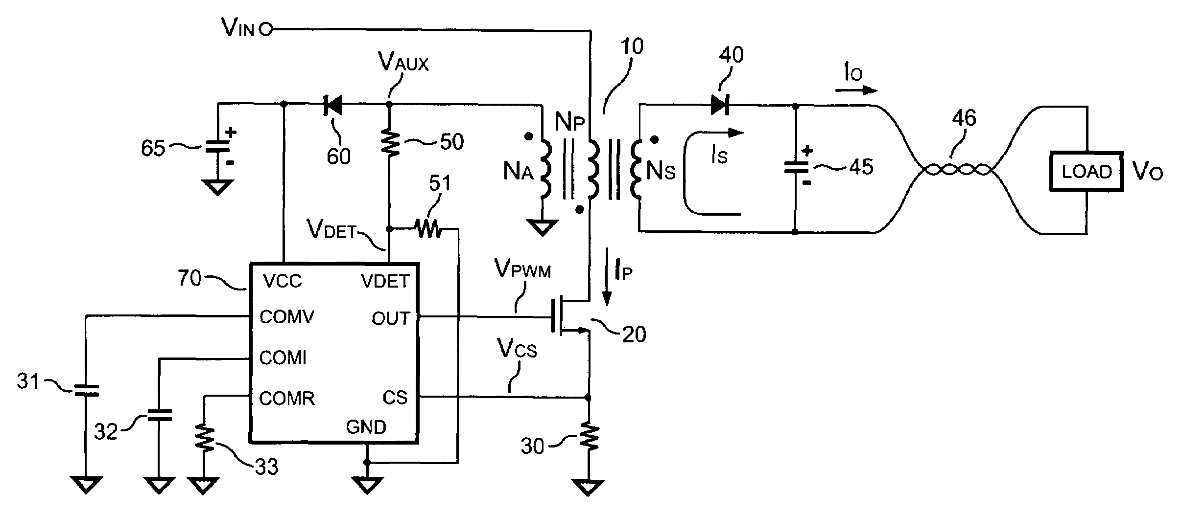 Primary-side controlled switching regulator
