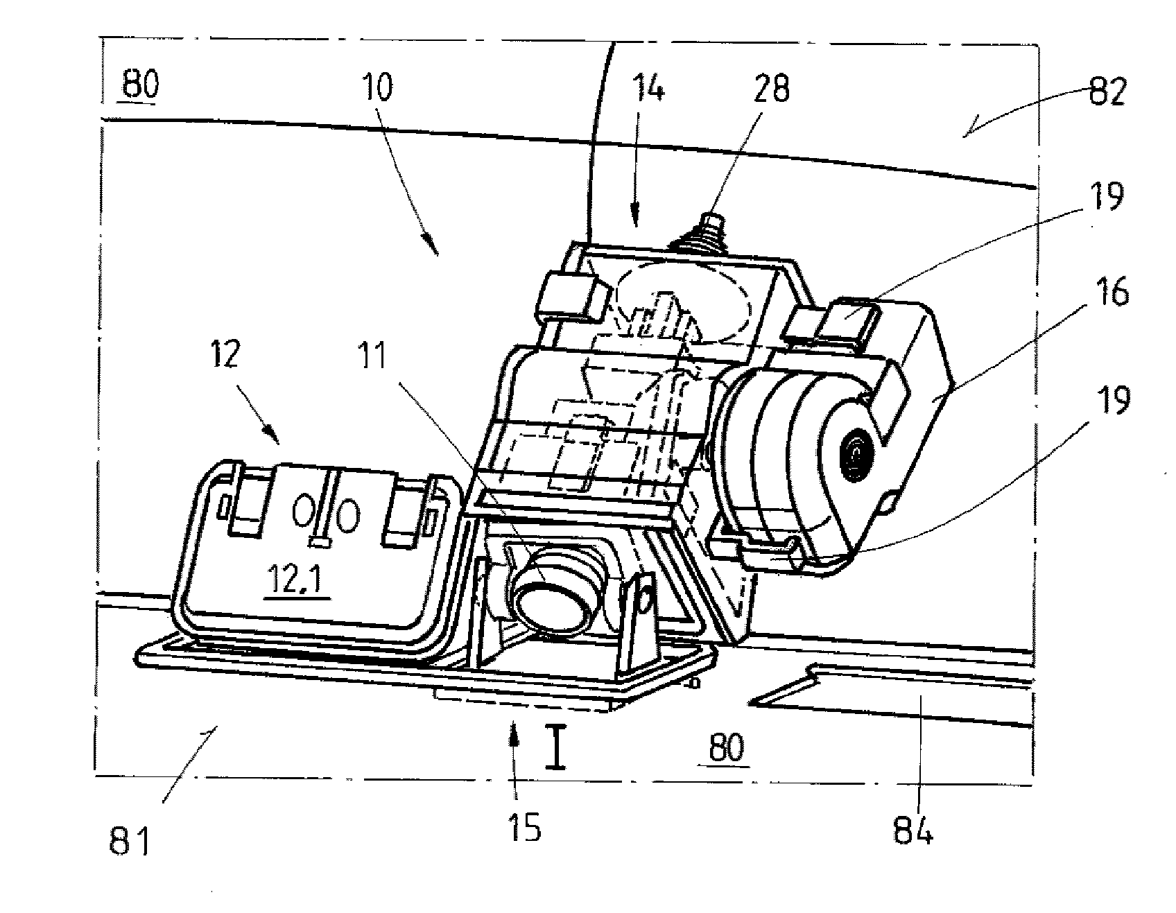 Camera arrangement for a vehicle and an installation method