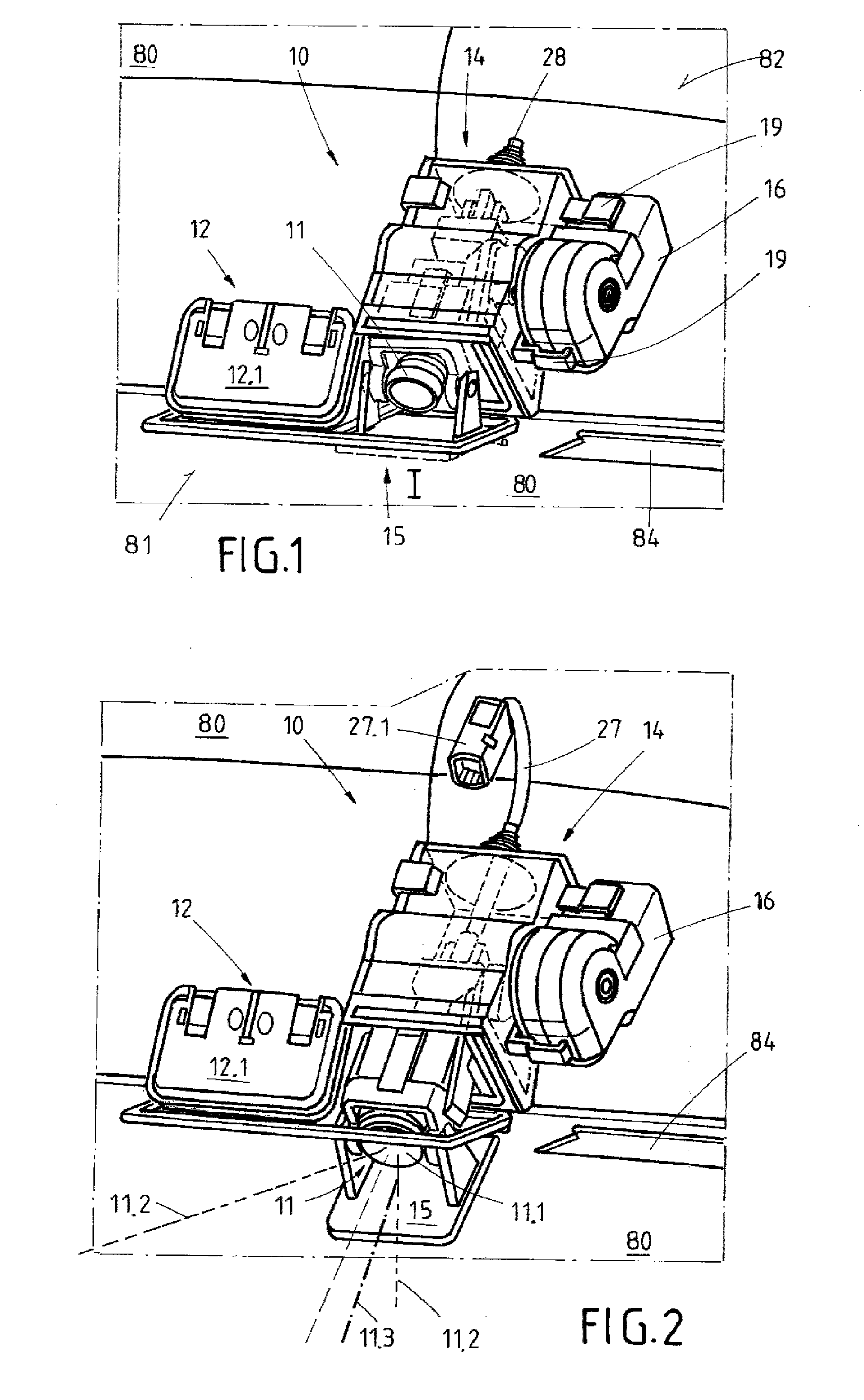 Camera arrangement for a vehicle and an installation method
