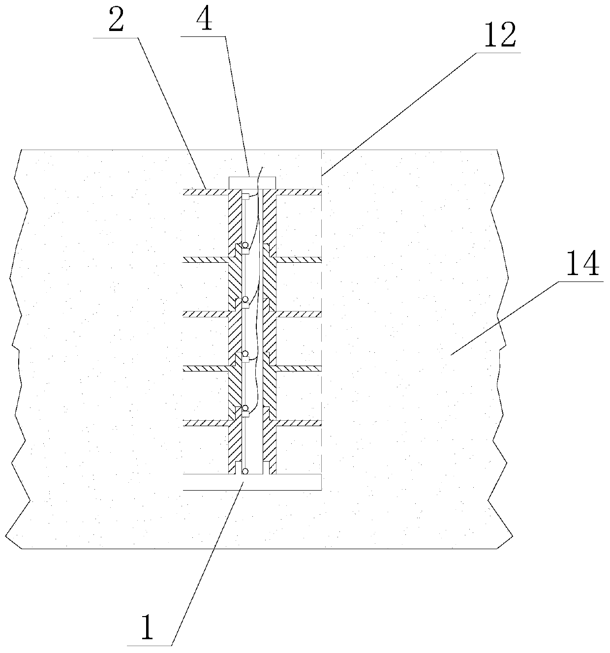 Frost heaving device of layered telescopic detecting soil and detecting method thereof