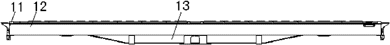 Composite floor for rail wagon