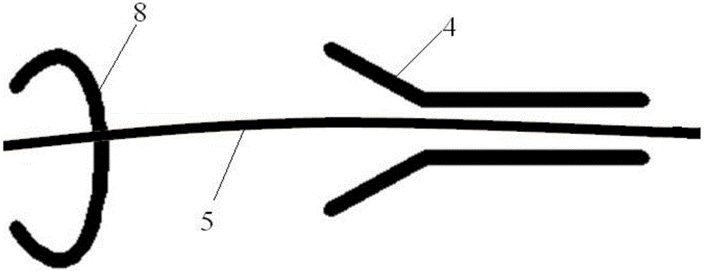 Guide and guard device for inlet of straightening machine