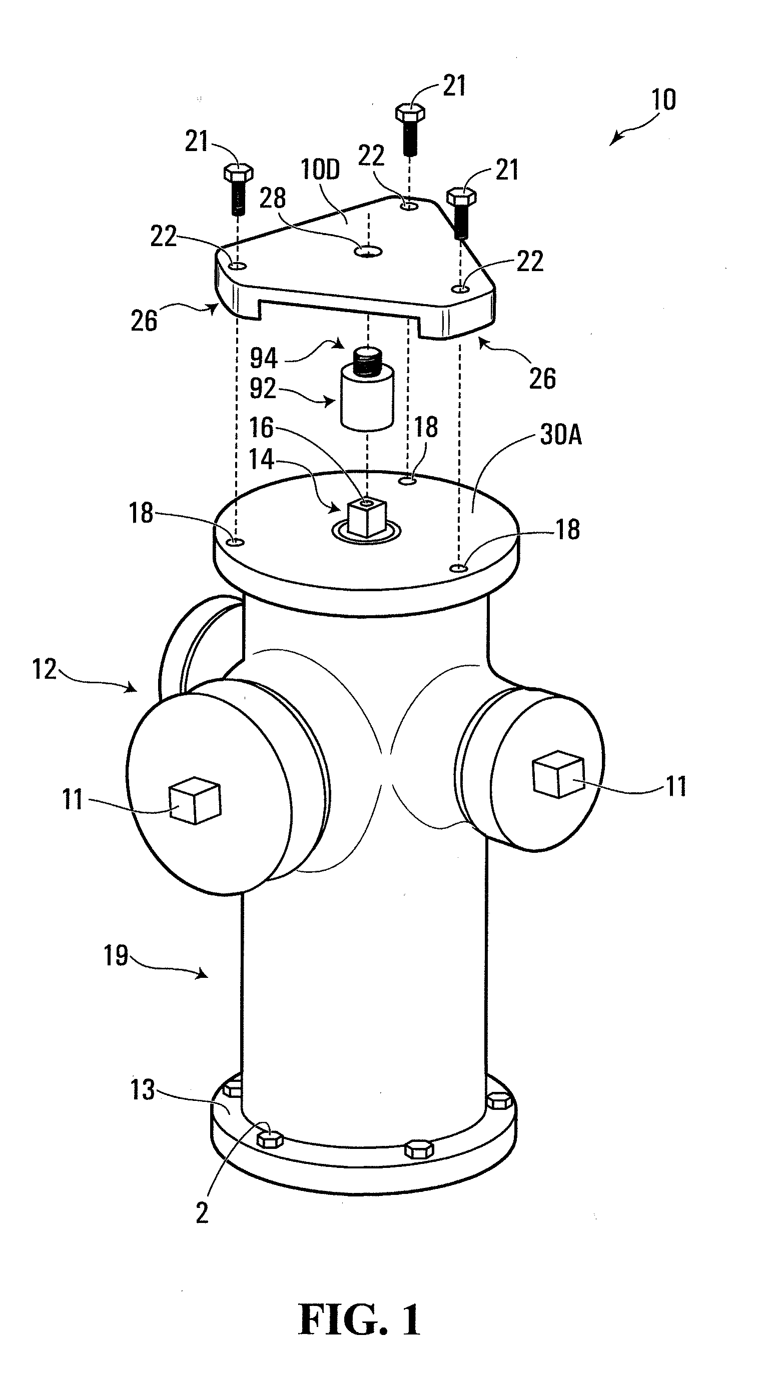 Apparatus and methods for surveying with a hydrant monument