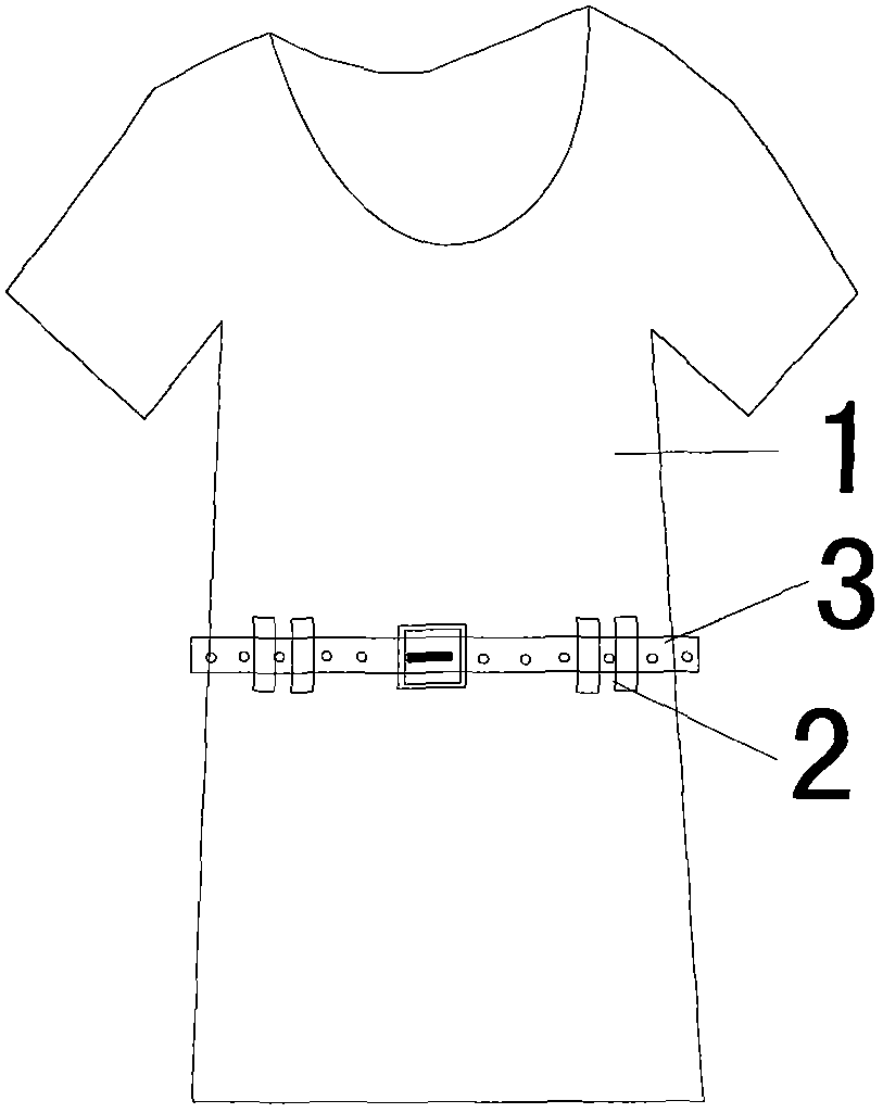 High-water-absorption T-shirt with waistband