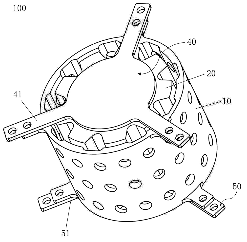 Wind driven generator cable clamp