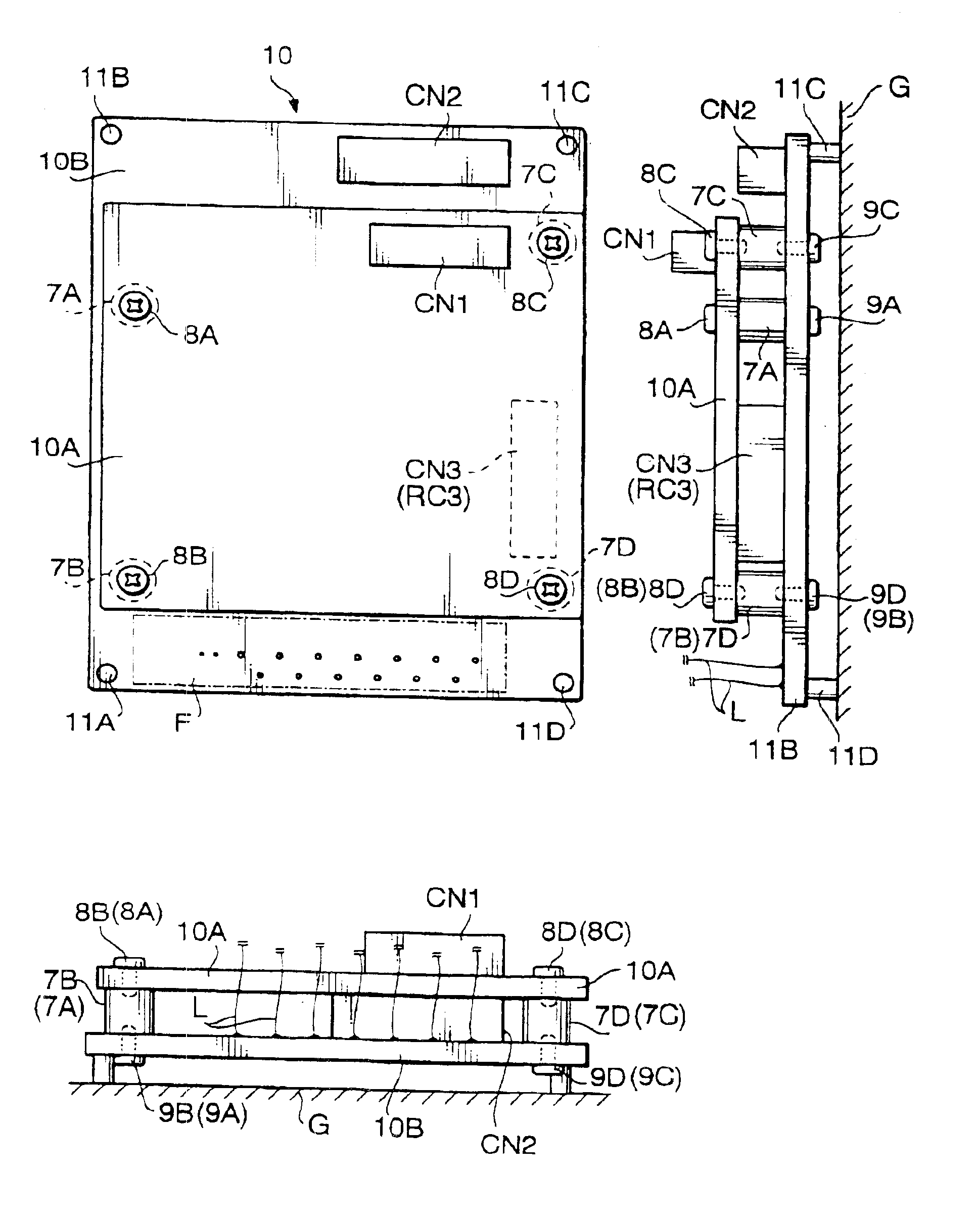PCB structure for scope unit of electronic endoscope