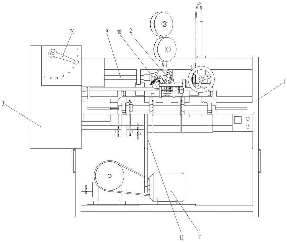 Fully mechanical semi-automatic carton nailing machine