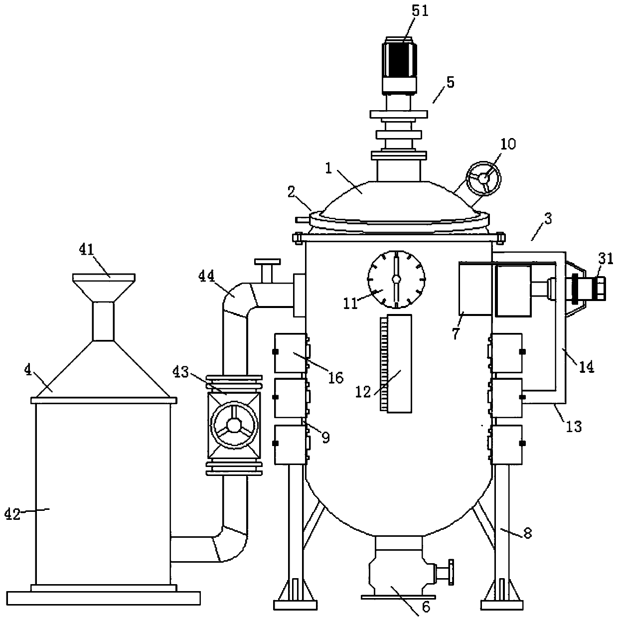 Coiled chemical reaction tank