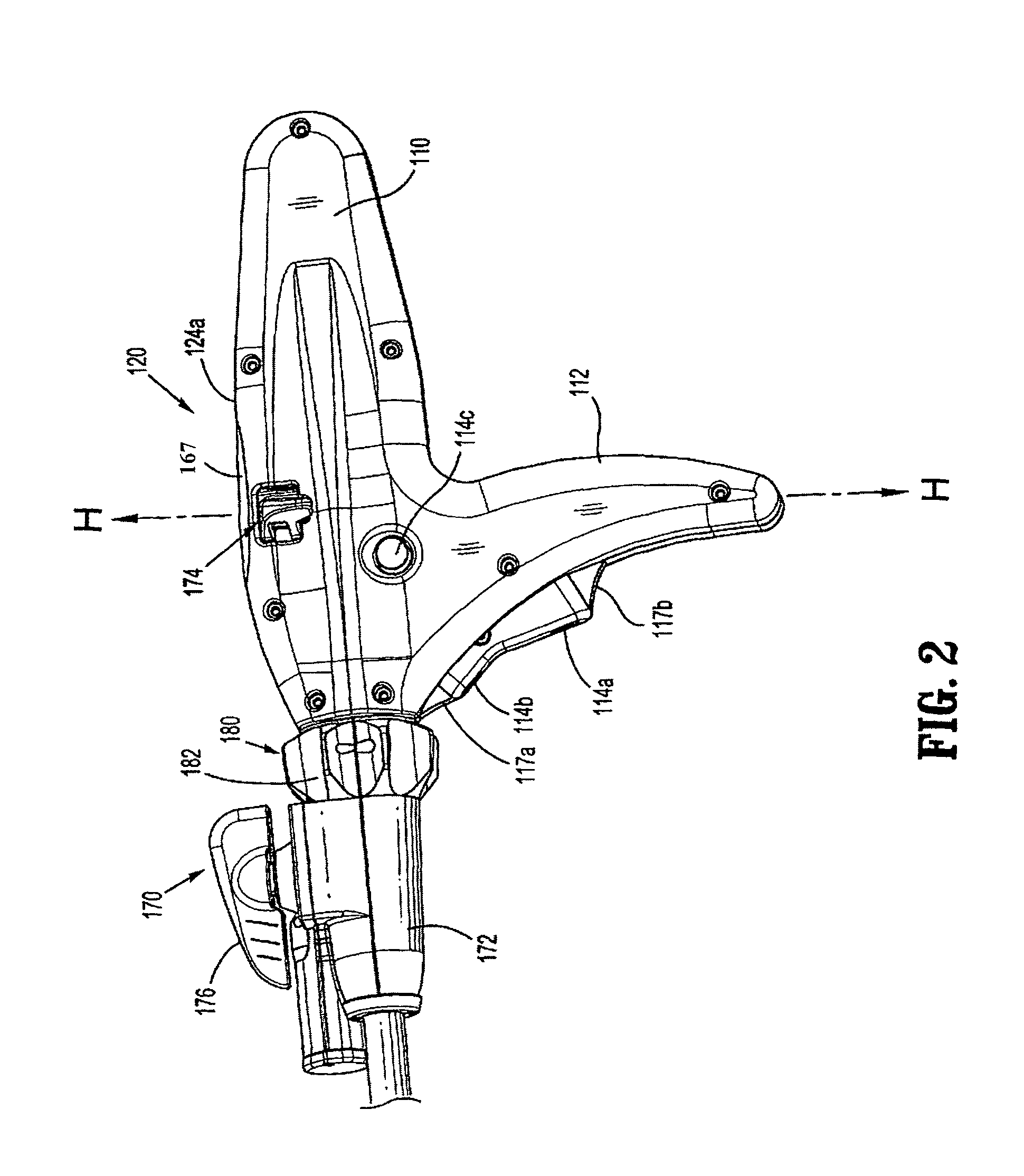 Method and apparatus for determining parameters of linear motion in a surgical instrument