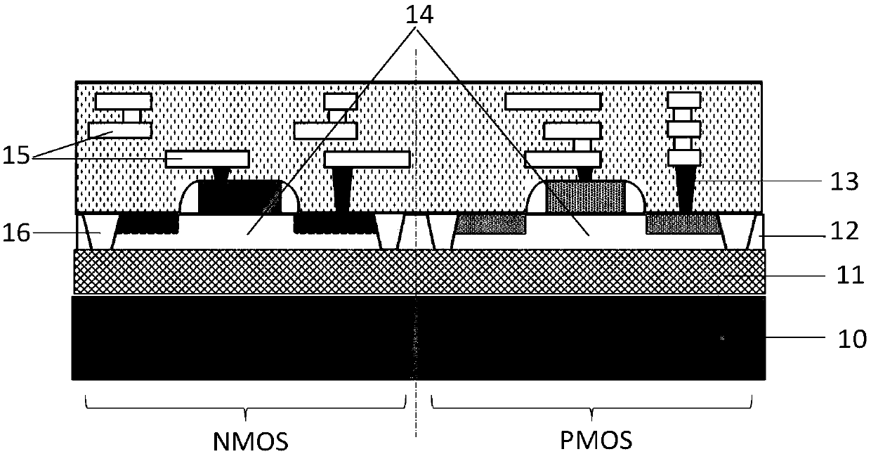 Semiconductor-on-insulator device structure and method of forming the same