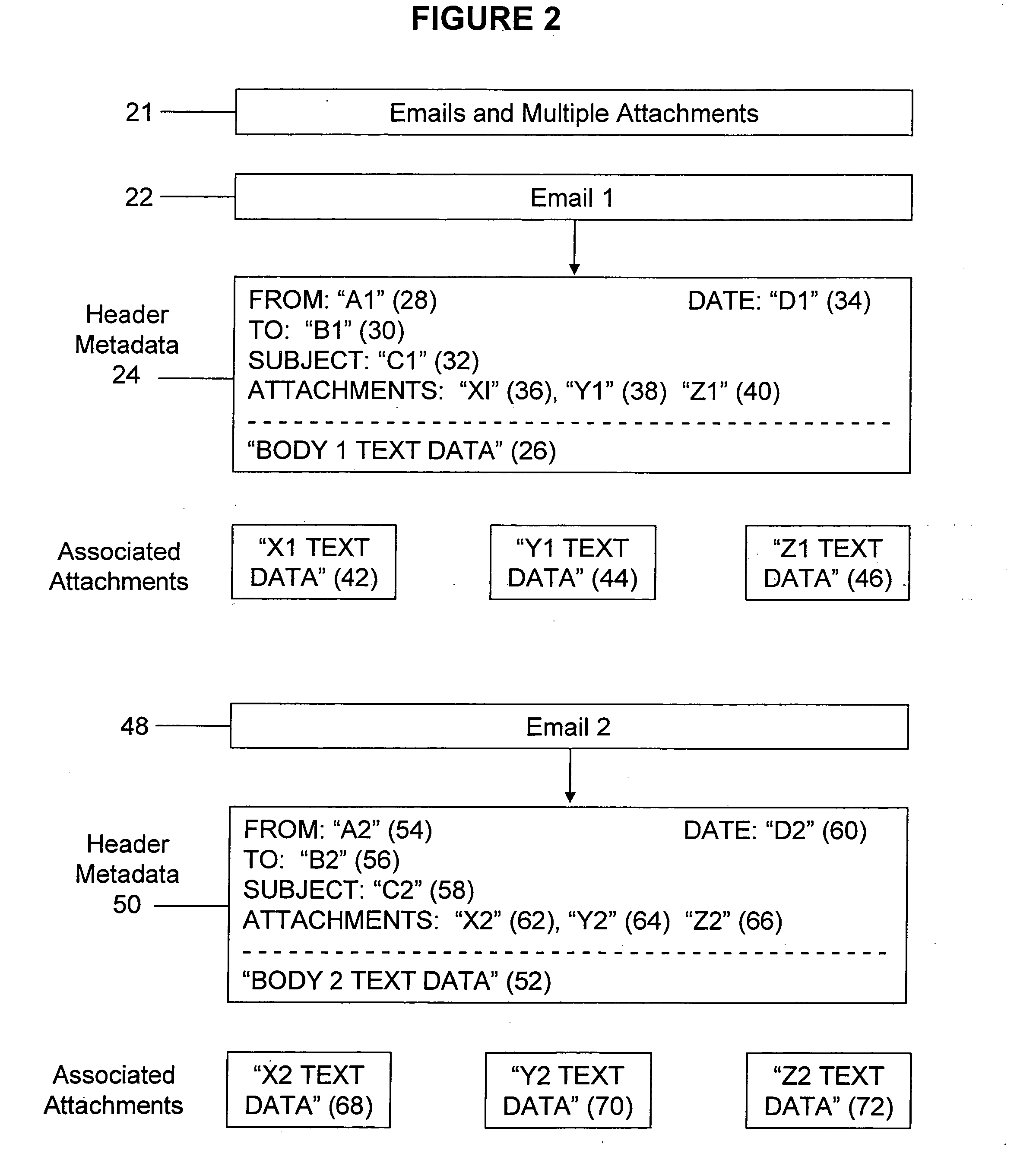 Computer program for storing electronic files and associated attachments in a single searchable database