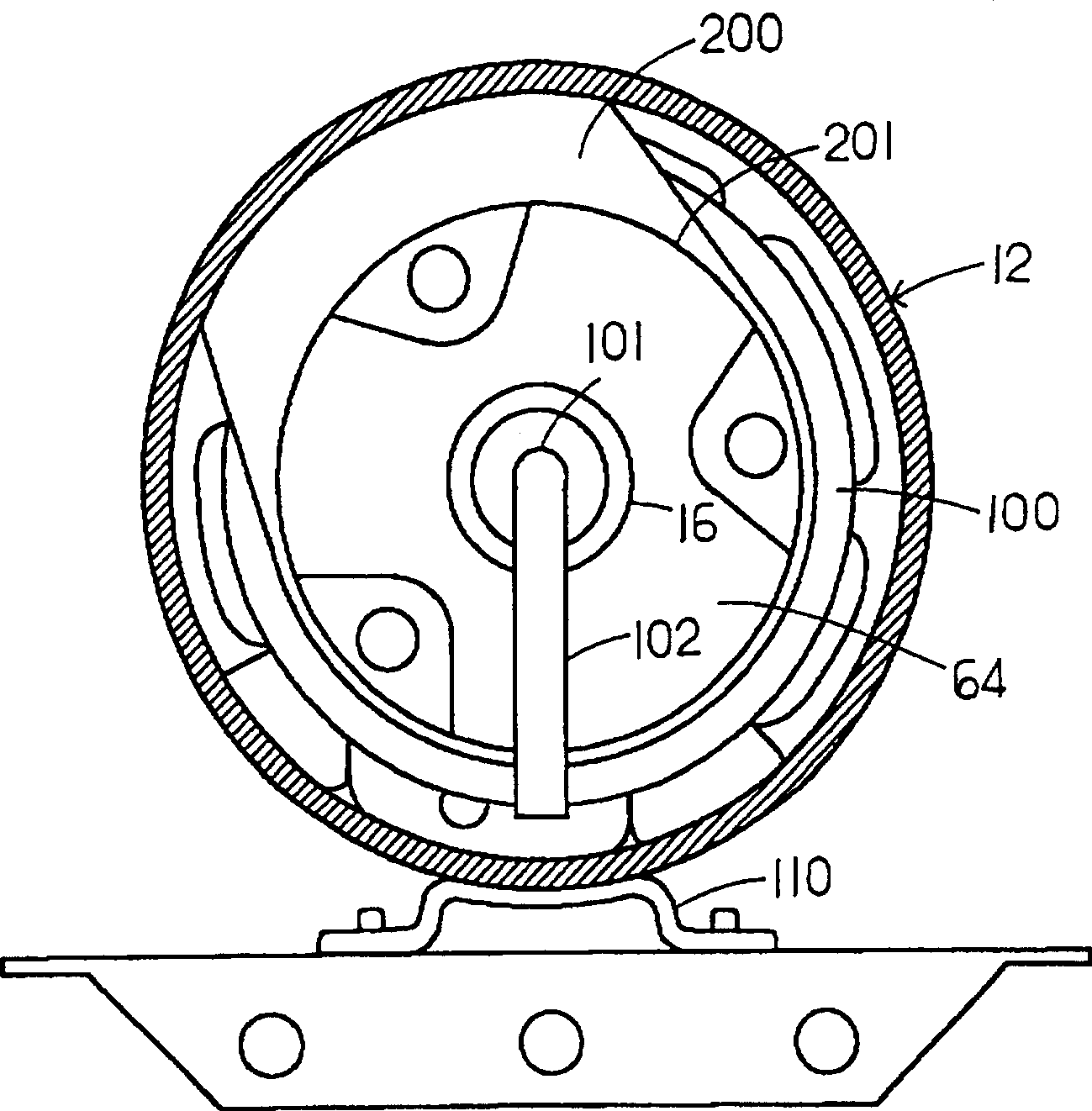 Horizontal rotary compressor