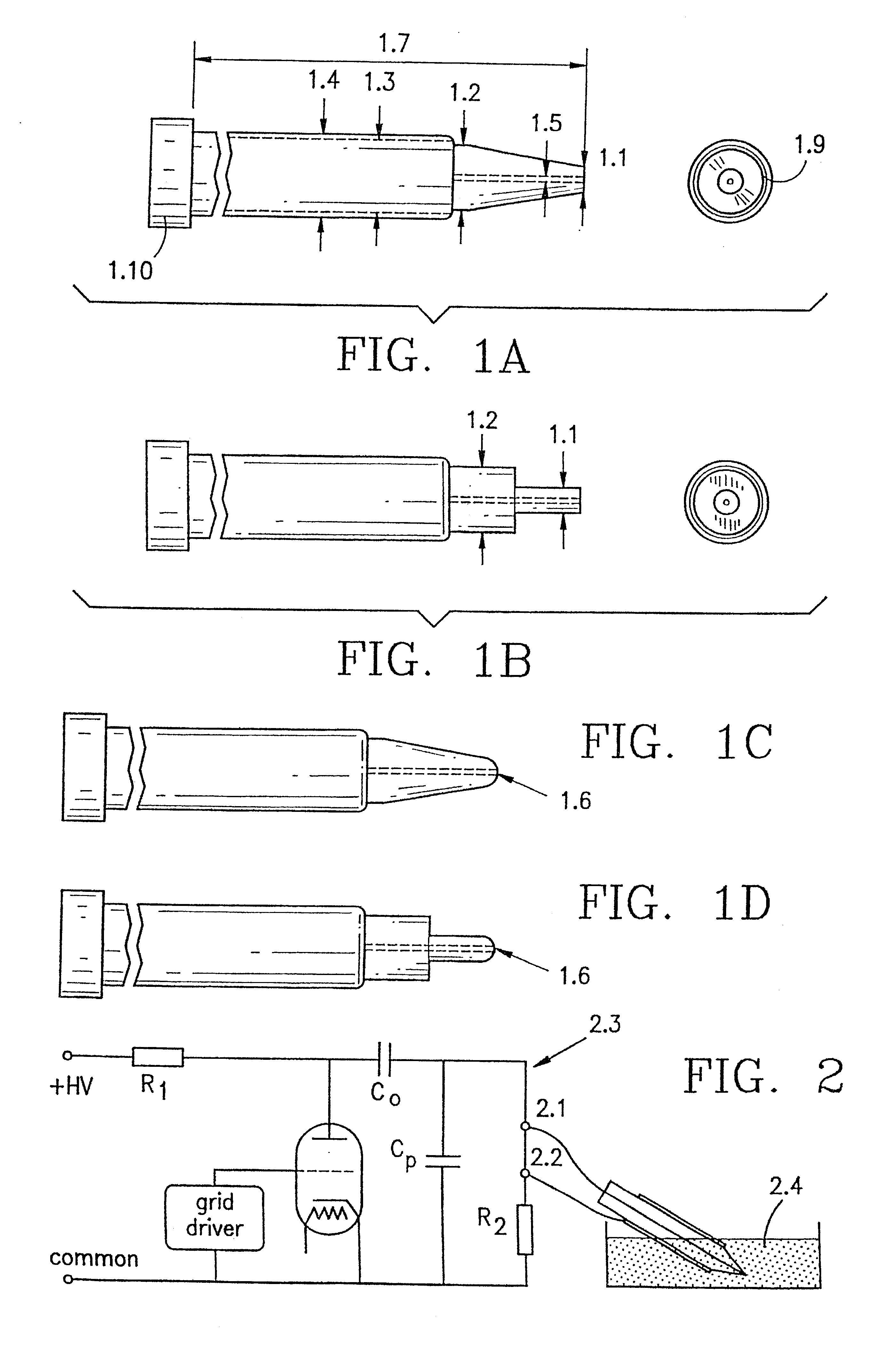 Method and device for electro microsurgery in a physiological liquid environment