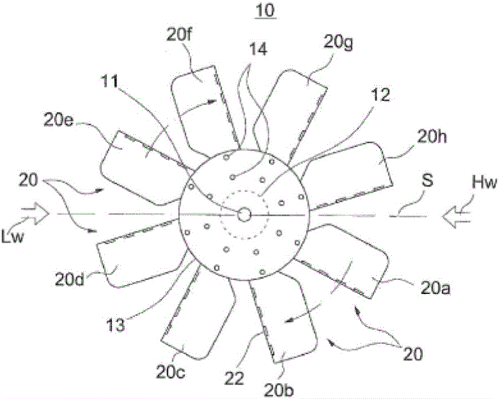 Turbine for tidal power generation