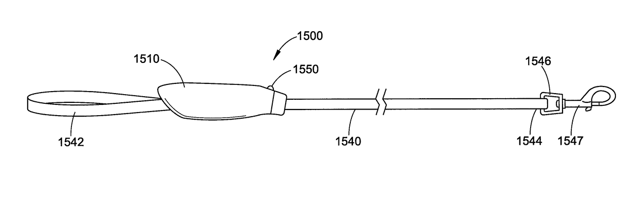 Wireless lighted animal restraint for illuminating an entire length of the restraint