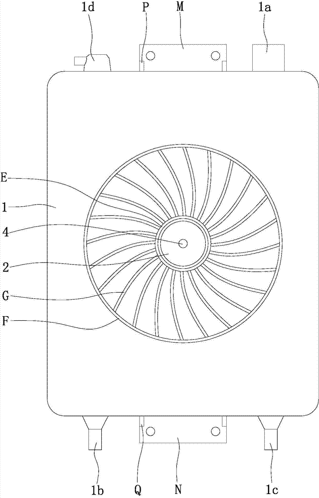 Structure for connecting circulating heat-dissipating water tank and protective hood of three-wheeled motorcycle