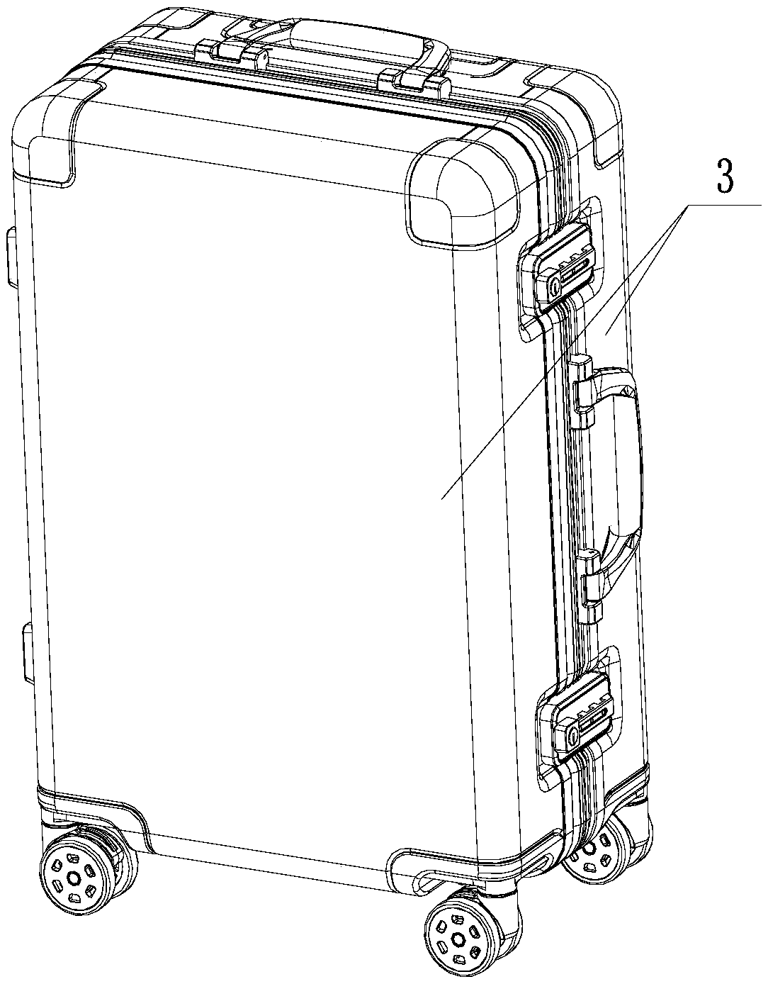 Case shell processing method and assembled case shell for rigid luggage