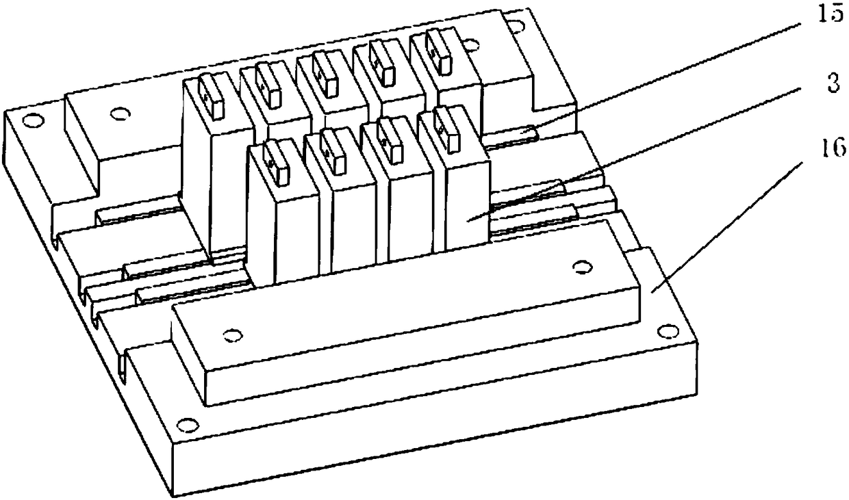 A test device for the insertion and withdrawal force of a multi-core electrical connector