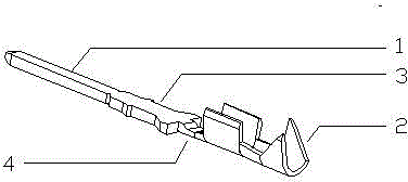 Irregular plug terminal for automobile connector