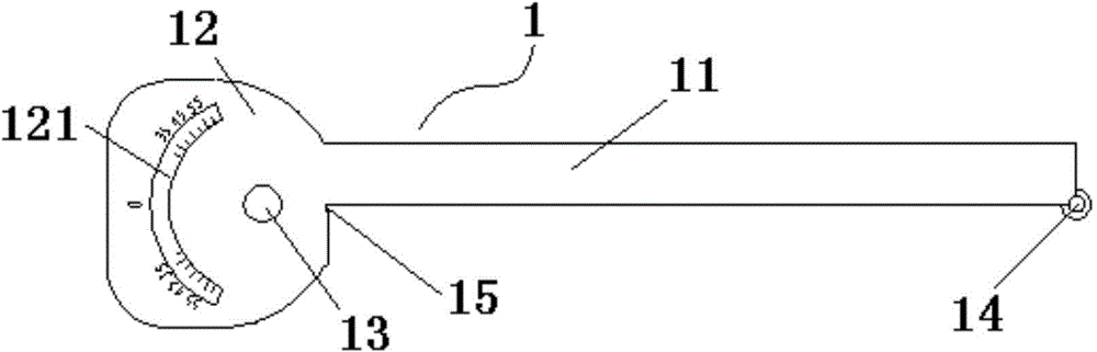 Integrated magnetic particle indication measuring tool and measuring method