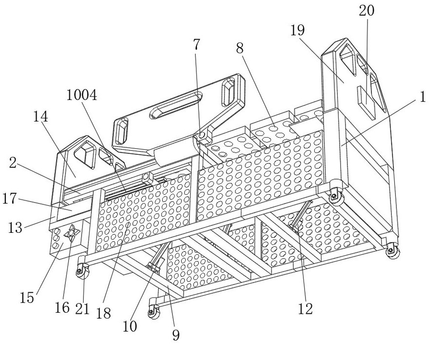 Multi-angle adjustable multifunctional medical nursing bed